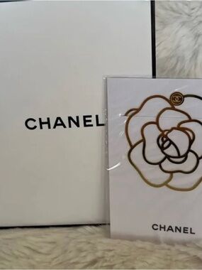 CHANEL Gold Camellia Bookmark VIP Host Appreciation